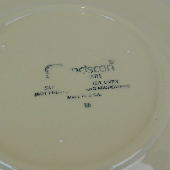 Set of 2 Franciscan Desert Rose Salad Plates 1970s Made in USA 8" dia Pink Green - Picture 6 of 10